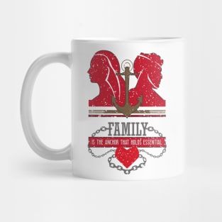 family is the anchor that holds essential White Shirt Mug